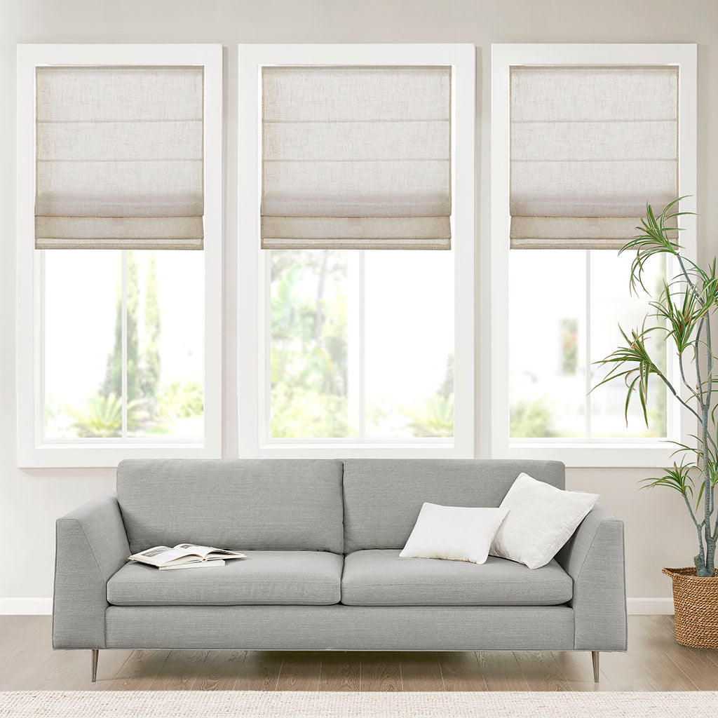 Kyler Linen Blend Light Filtering Cordless Roman Shade