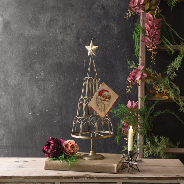 Small Gold Tree Card-Photo Holder