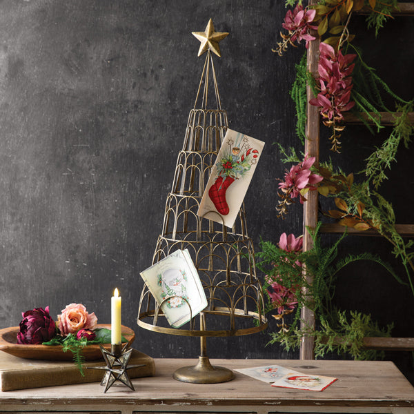 Large Gold Tree Card-Photo Holder