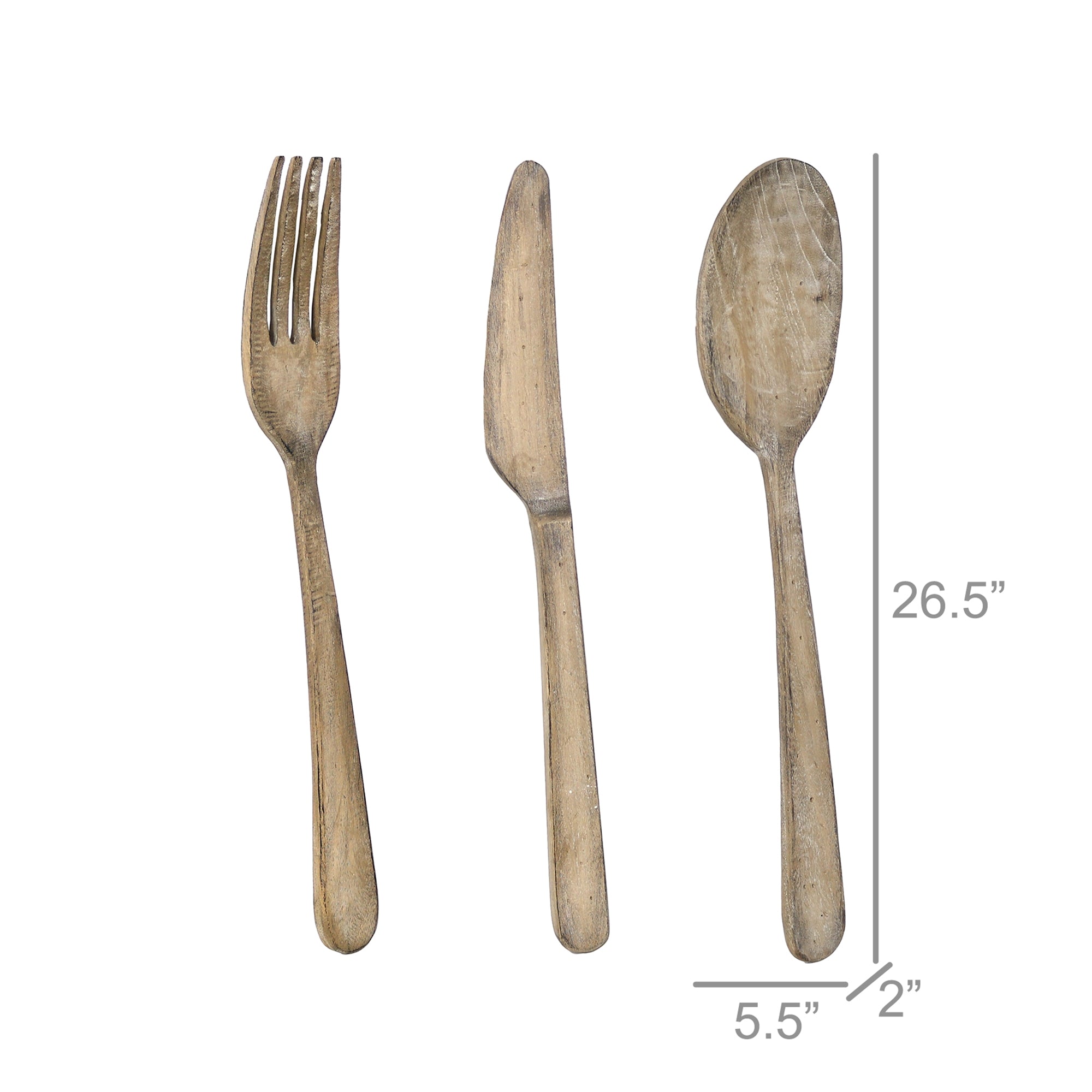 Whitewashed Oversized Utensils