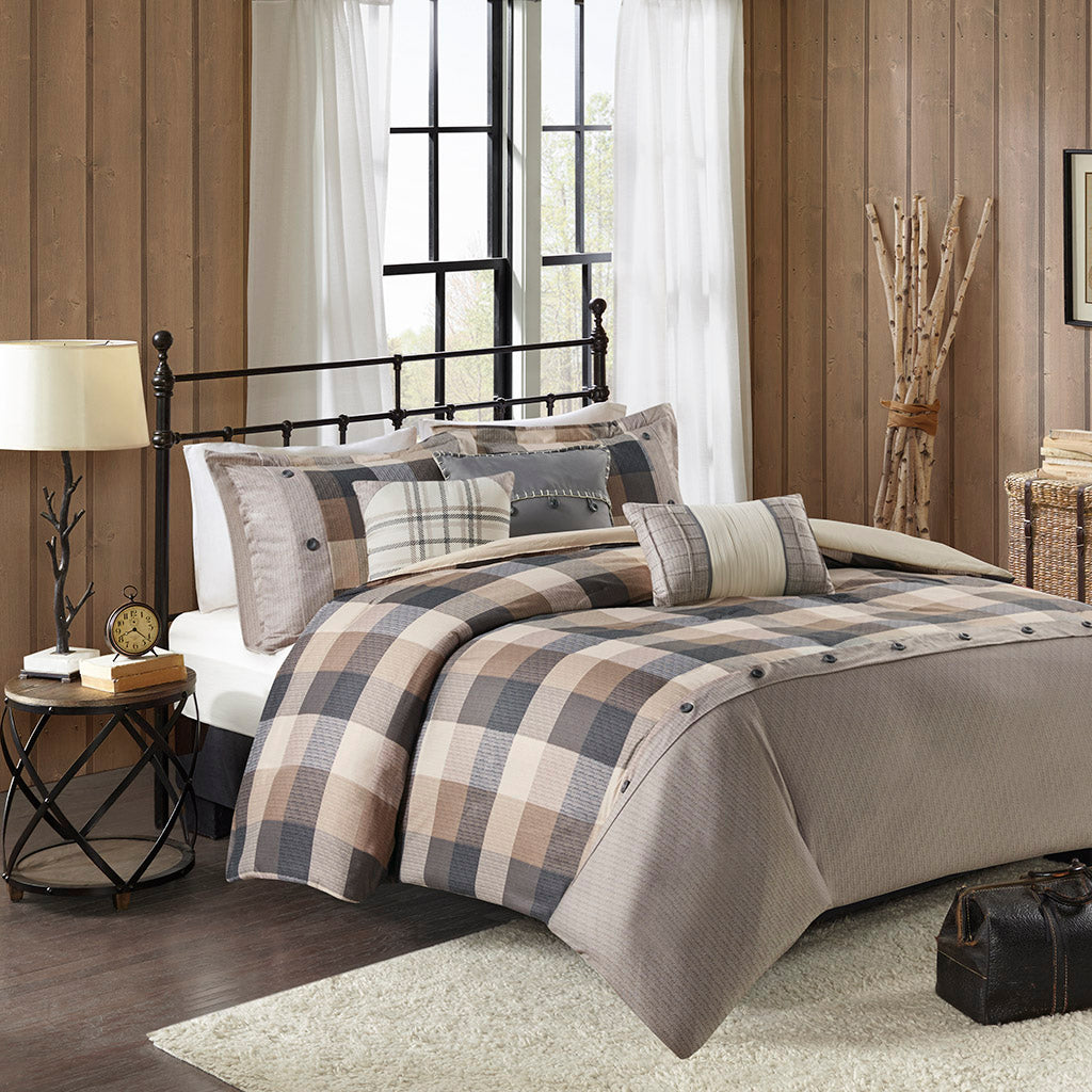 Ridge 3 Piece Tufted Cotton Chenille Duvet Cover Set