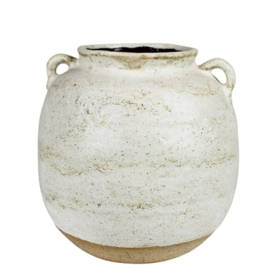 Pot with Handles, White - Sm
