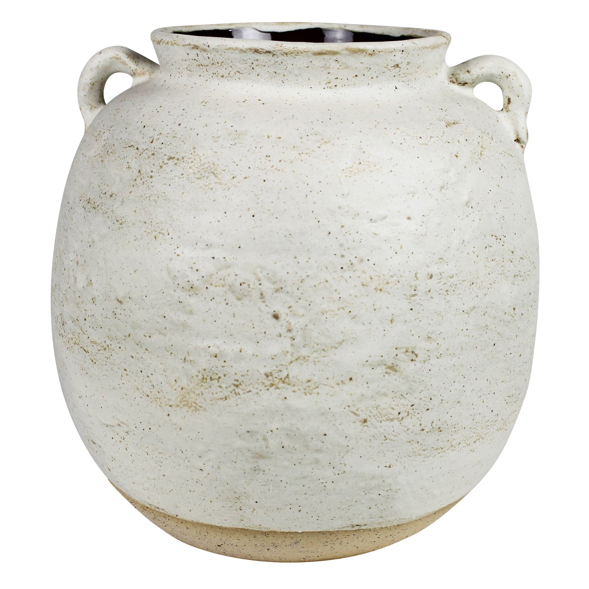 Pot with Handles, Ceramic, White - Lrg