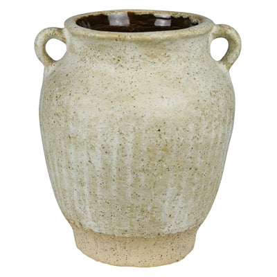 Umbria Pot with Handles, White