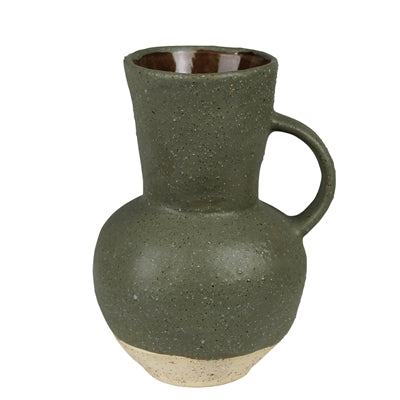 Umbria Vase with Single Handle, Green