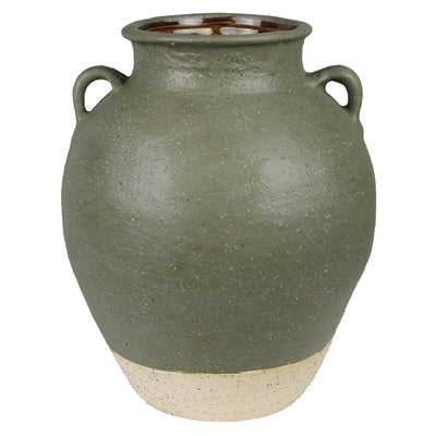 Umbria Pot with Small Handles, Green - Sm