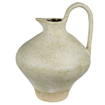 Umbria Pitcher with Tall Handle, White - Lrg