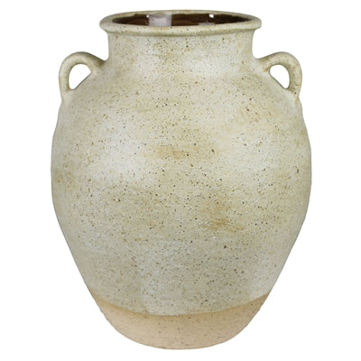 Umbria Pot with Large Handles, White - Lrg