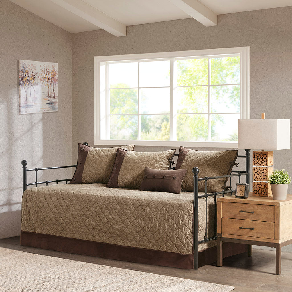Boone 4 Piece Cotton Reversible Tailored  Bedspread  Set