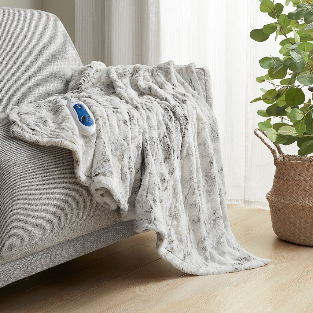 Zuri Oversized Faux Fur Heated Throw