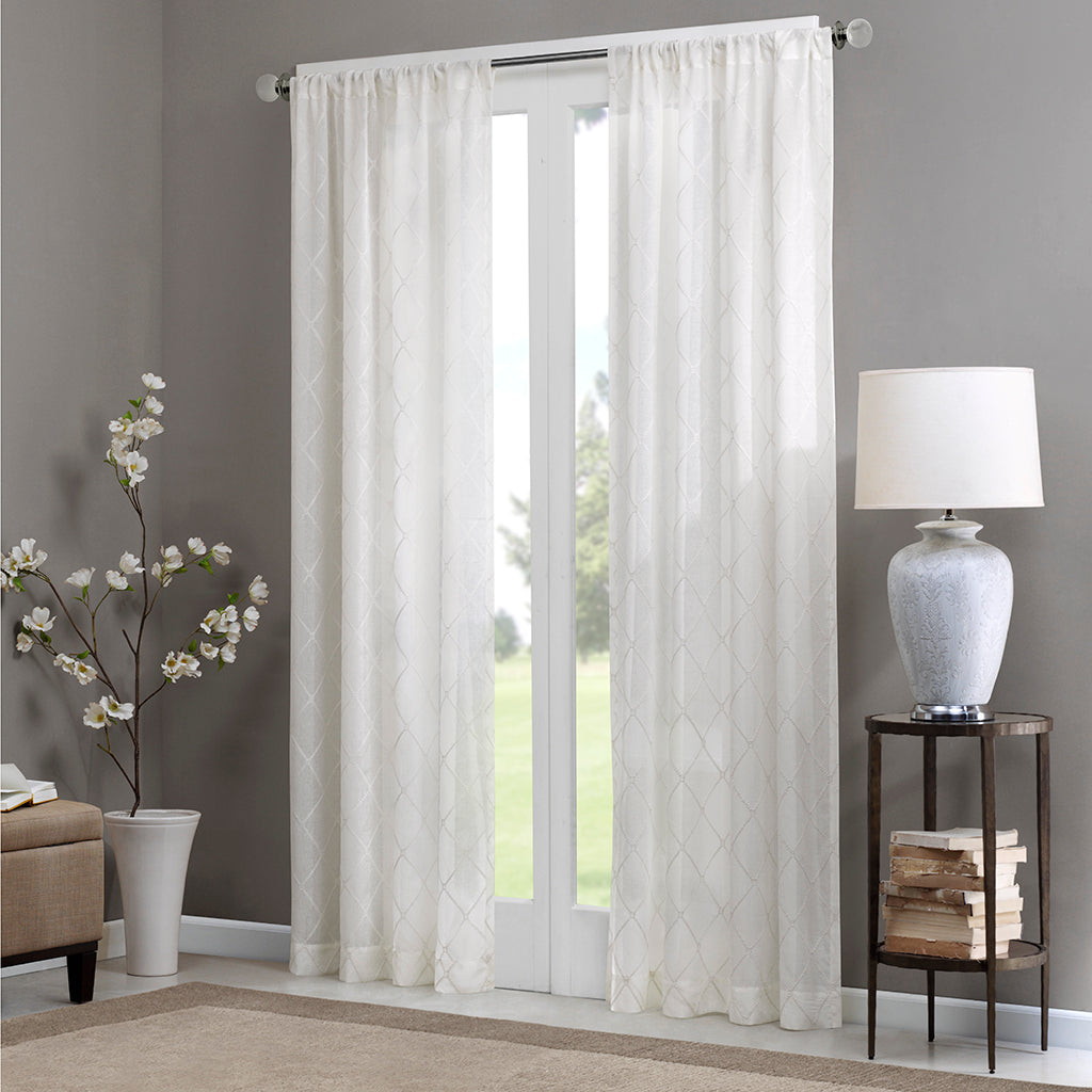 Irina Diamond Sheer Window Curtain Panel