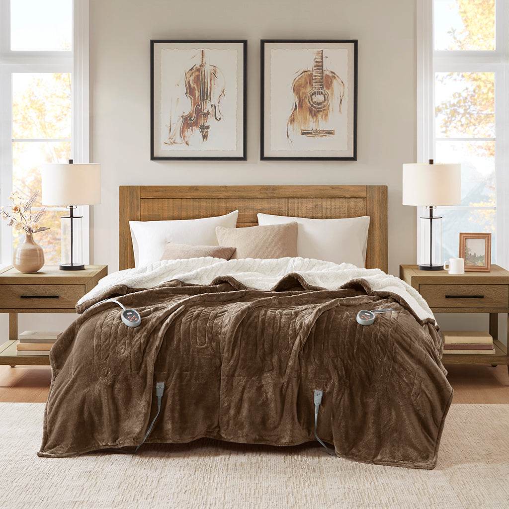 Heated Plush to Berber Blanket