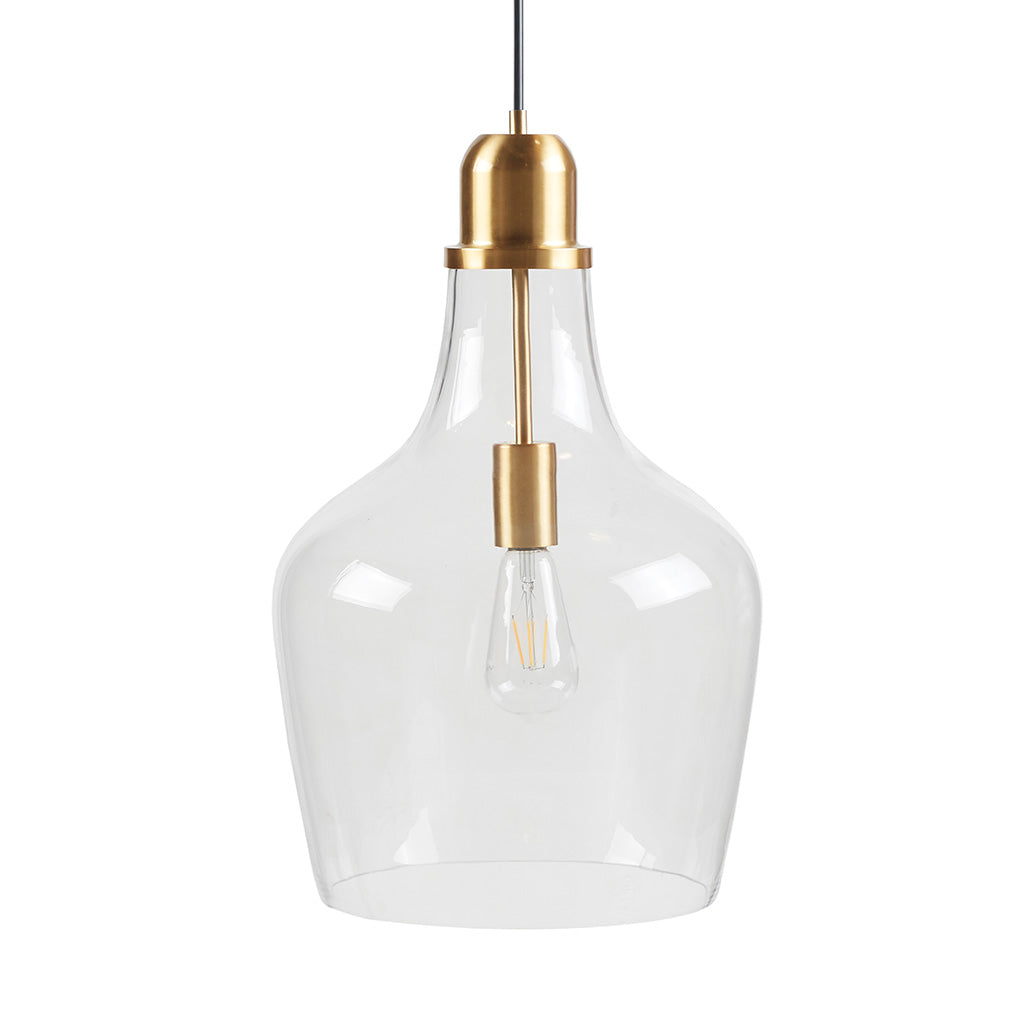 Bell Shaped Hanging Glass Pendant Light