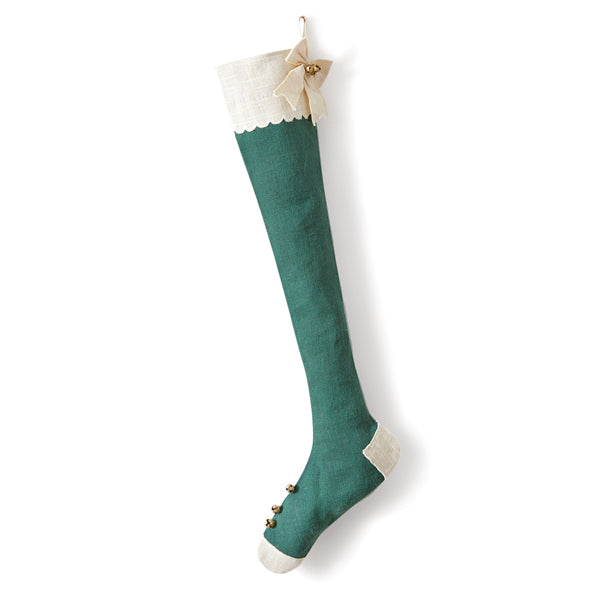 Heirloom Extra Long Christmas Stocking - Green