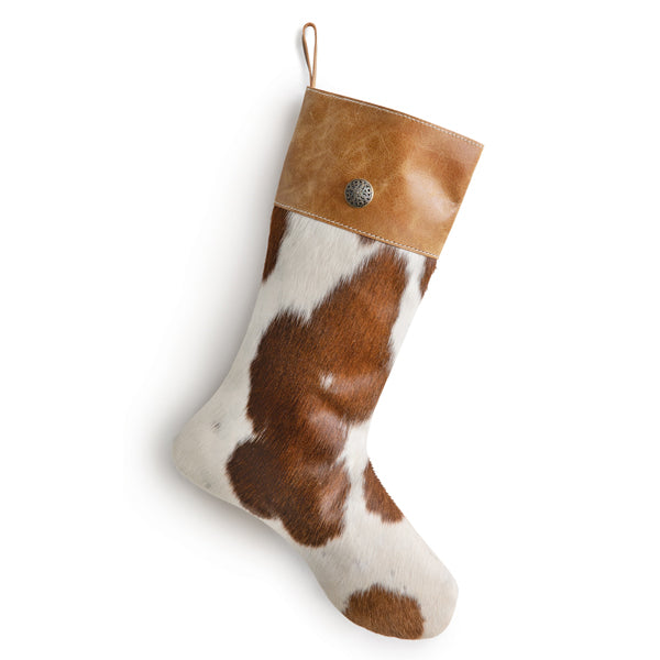 Cattleman's Crossing Cow Hide Christmas Stocking