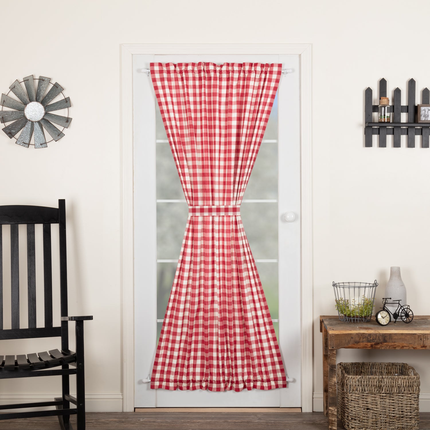 Annie Buffalo Red Check Door Panel