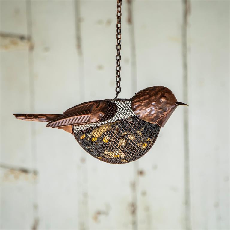 Copper Finish Bird Shaped Feeder