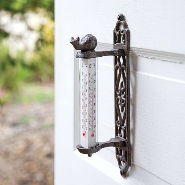 Cast Iron Wall Thermometer - Snail
