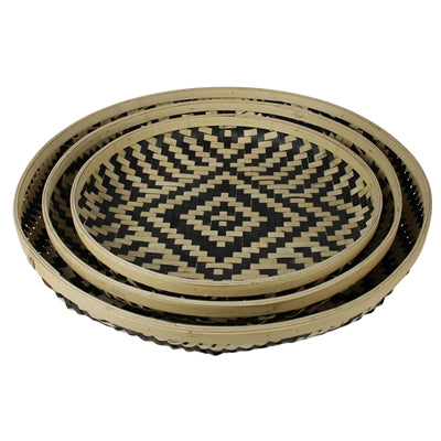 Acoma Trays, Rattan - Set of 3