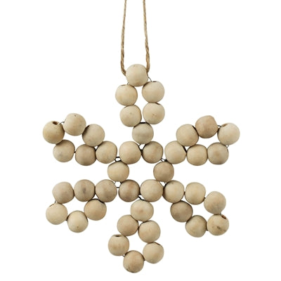 Wood Bead Snowflake - Lrg
