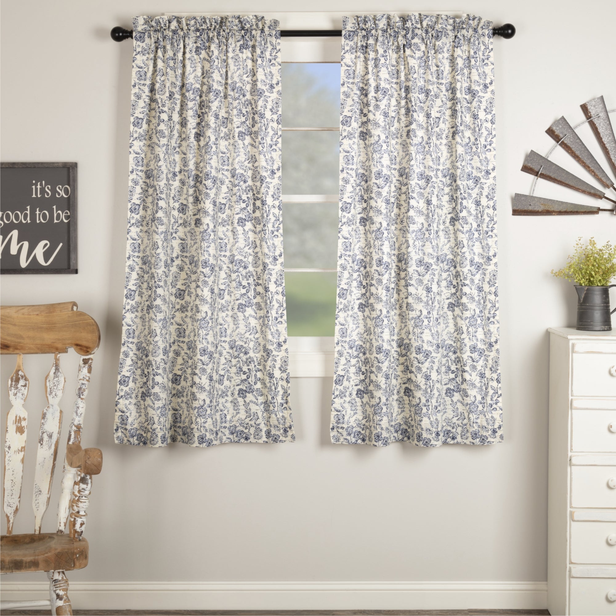 Doylestown Floral Short Panel Set of 2