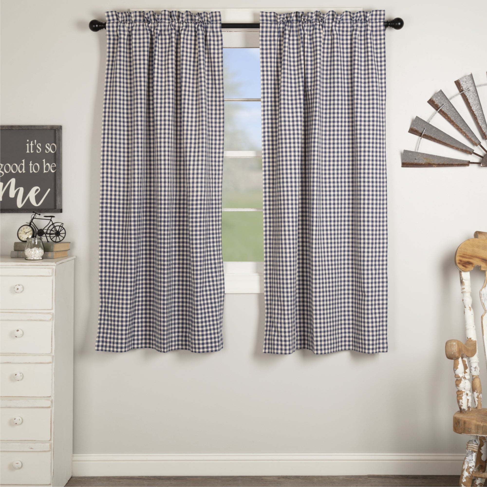 Doylestown Check Short Panel Set of 2