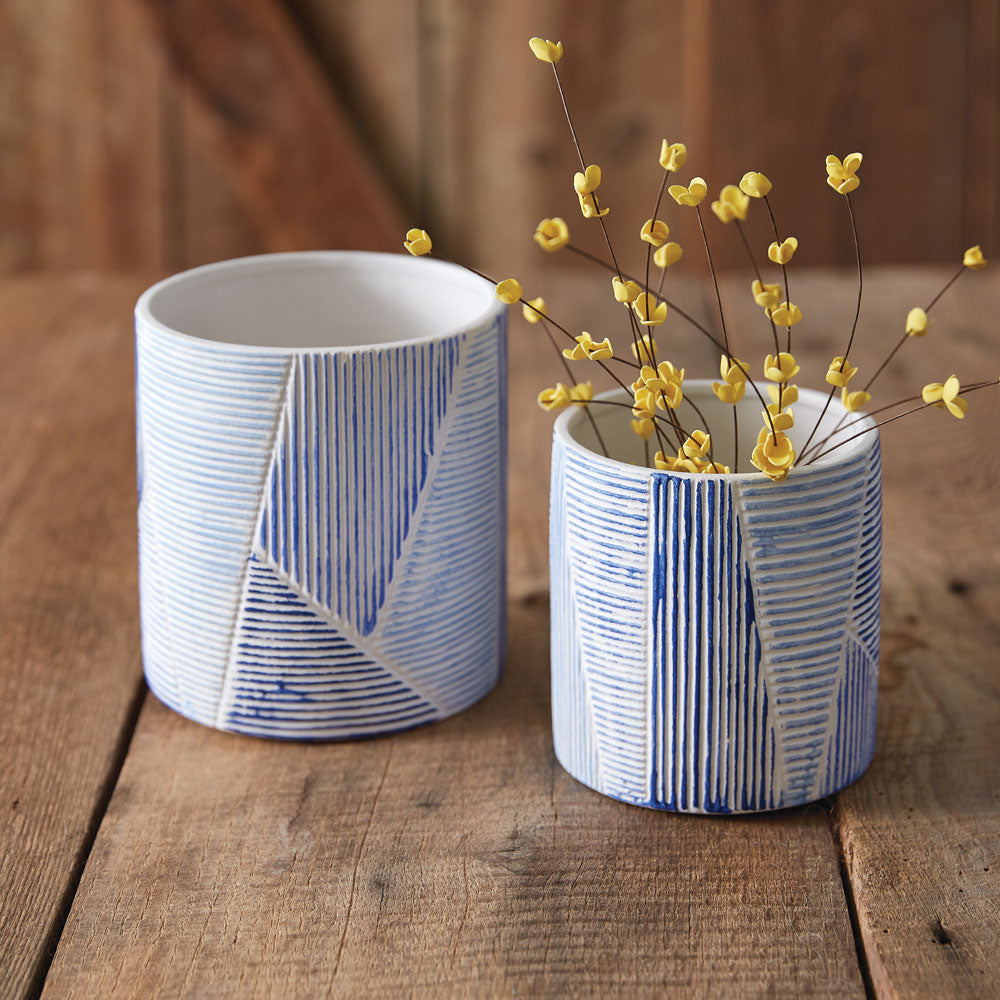 Blue Lagoon Planters (S/2)