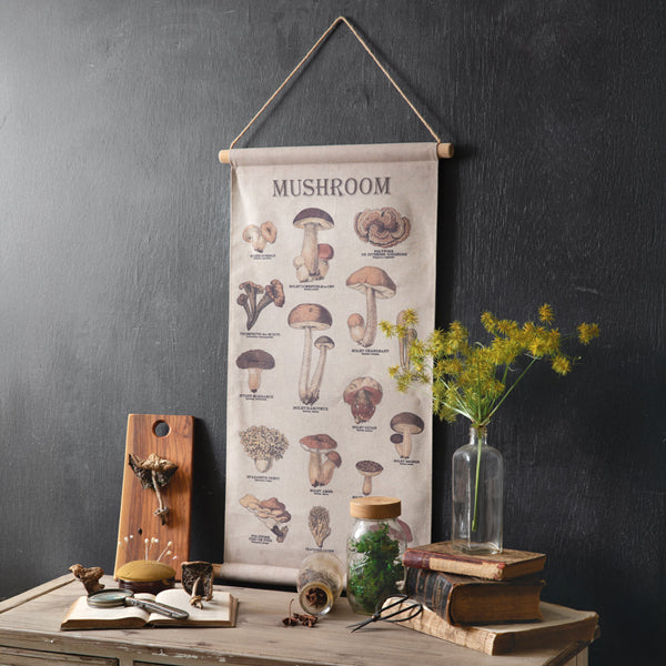 Mushroom Linen Wall Hanging