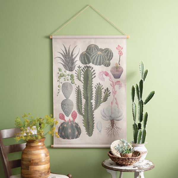 Cactus Linen Wall Hanging