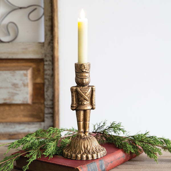 Large Nutcracker Taper Candle Holder