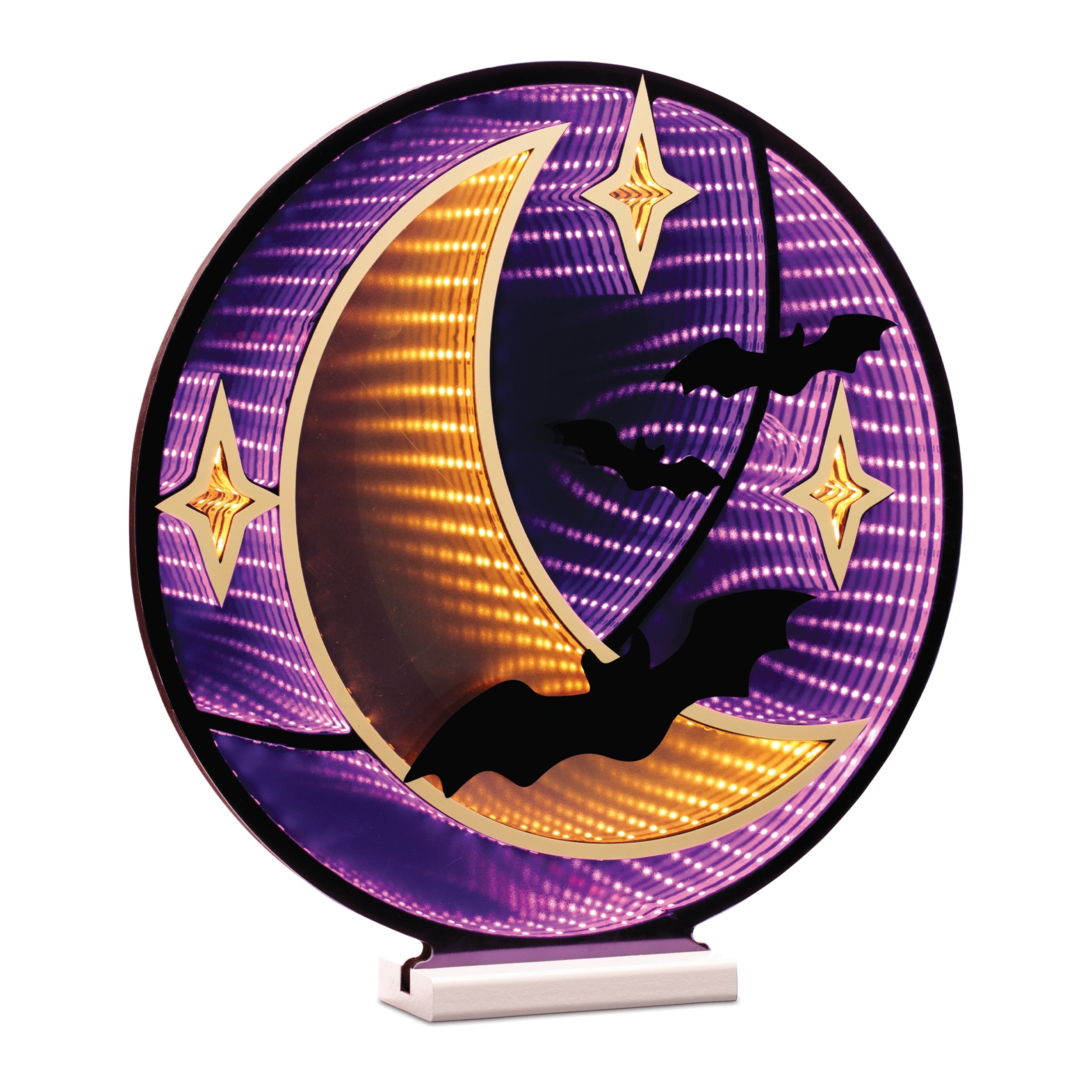 Moon/Bat Infinity Light 16.5”H Acrylic UL Plug