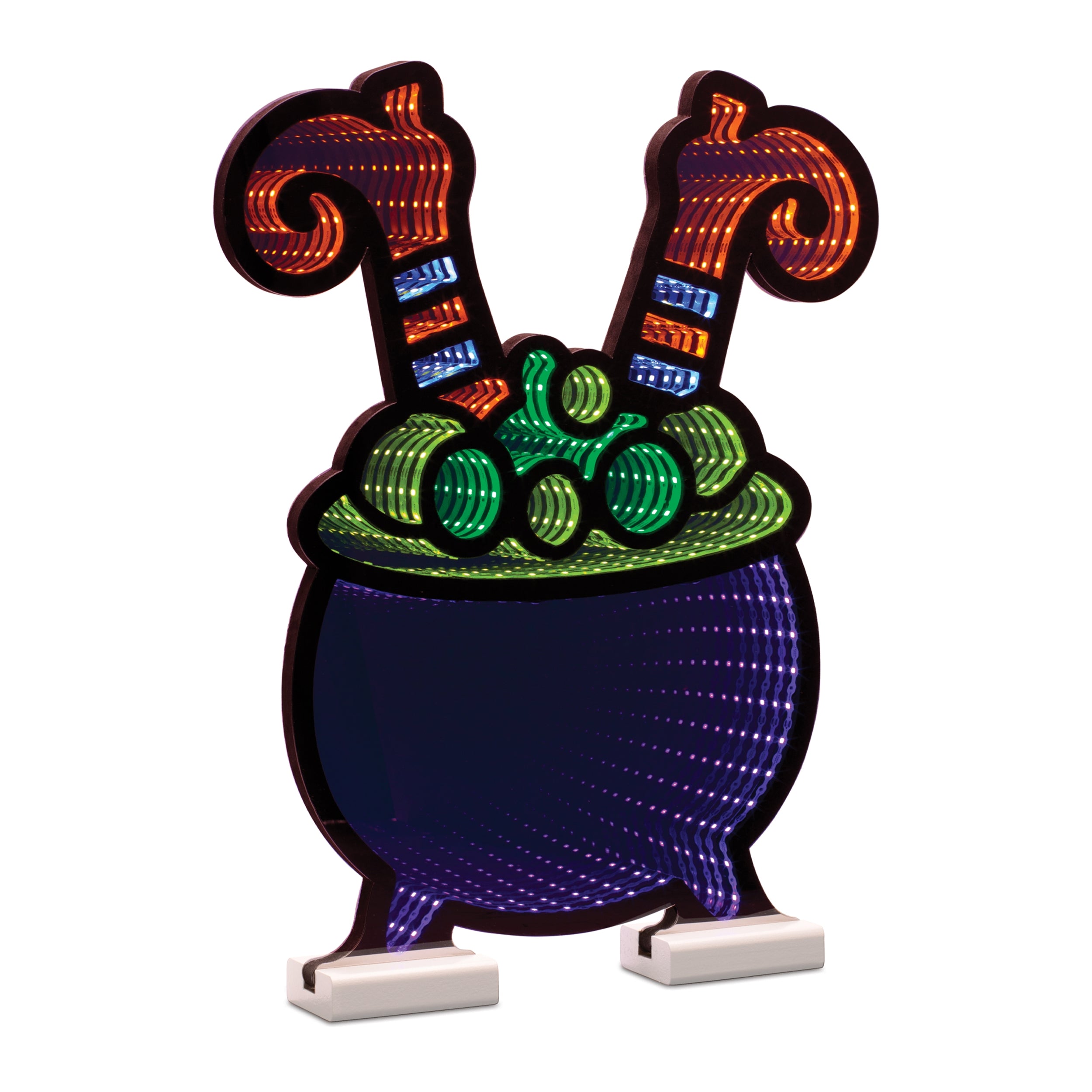 Witch Leg Cauldron Infinity Light 16”H Acrylic UL Plug