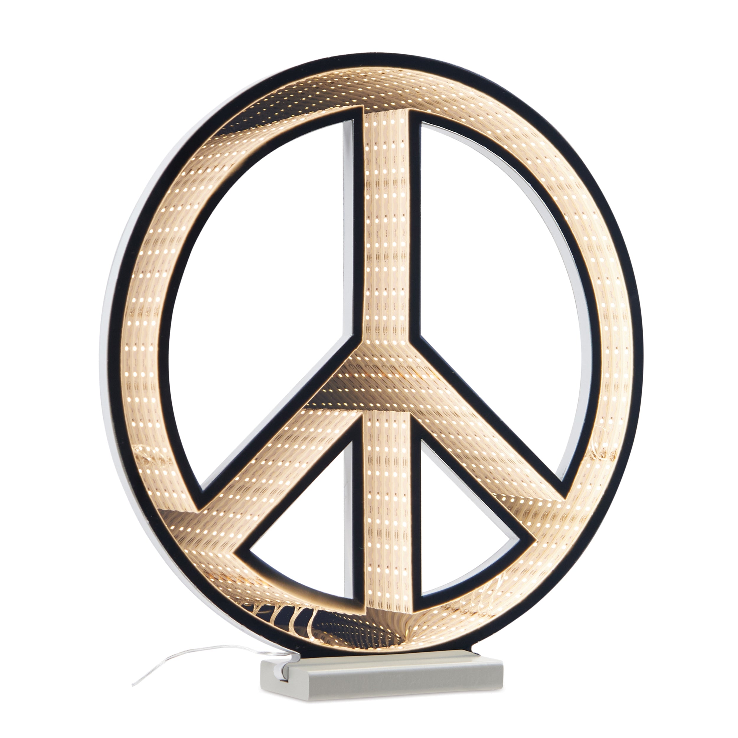 Peace Sign Infinity Light 16”H Acrylic UL Plug