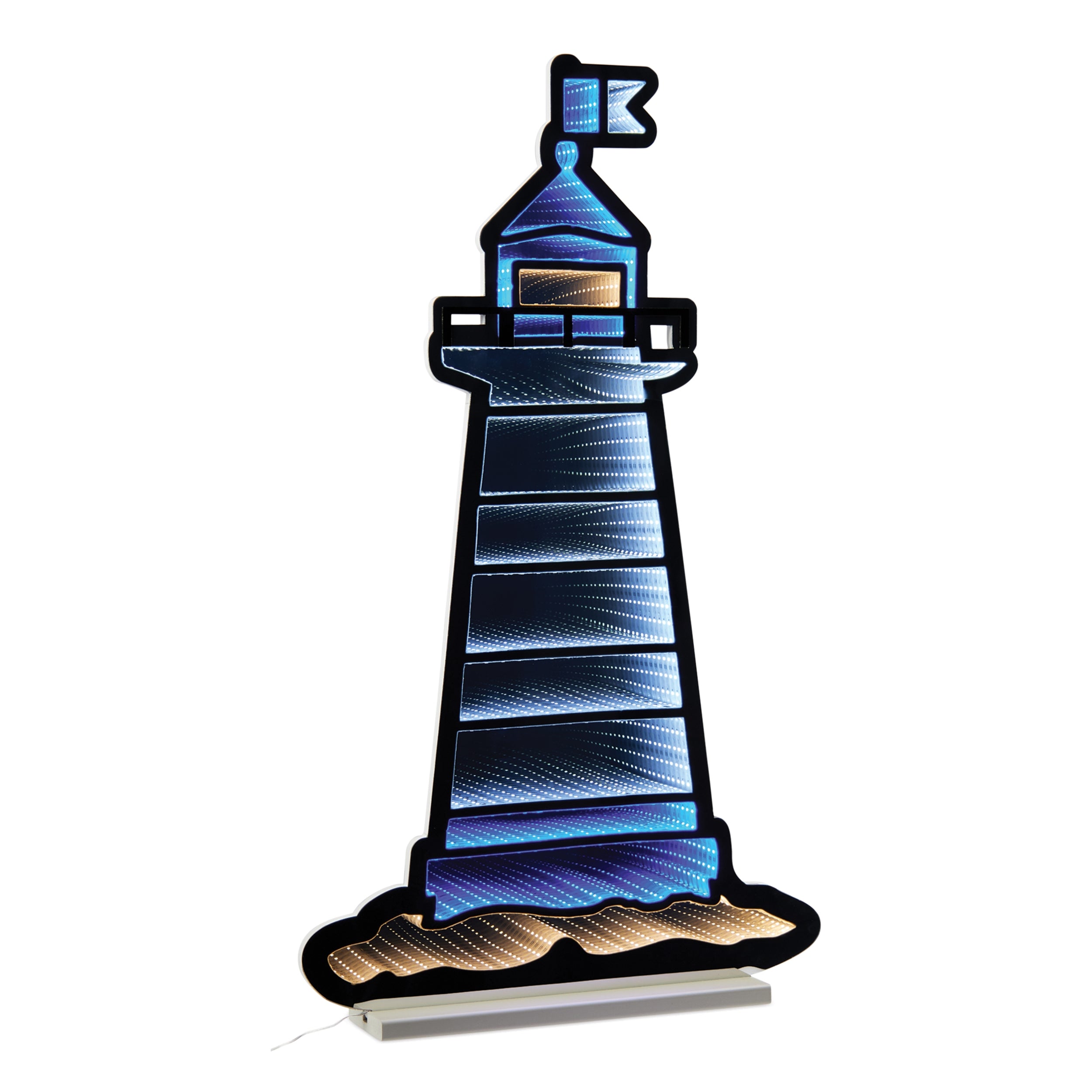 Lighthouse Infinity Light 36”H Acrylic UL Plug