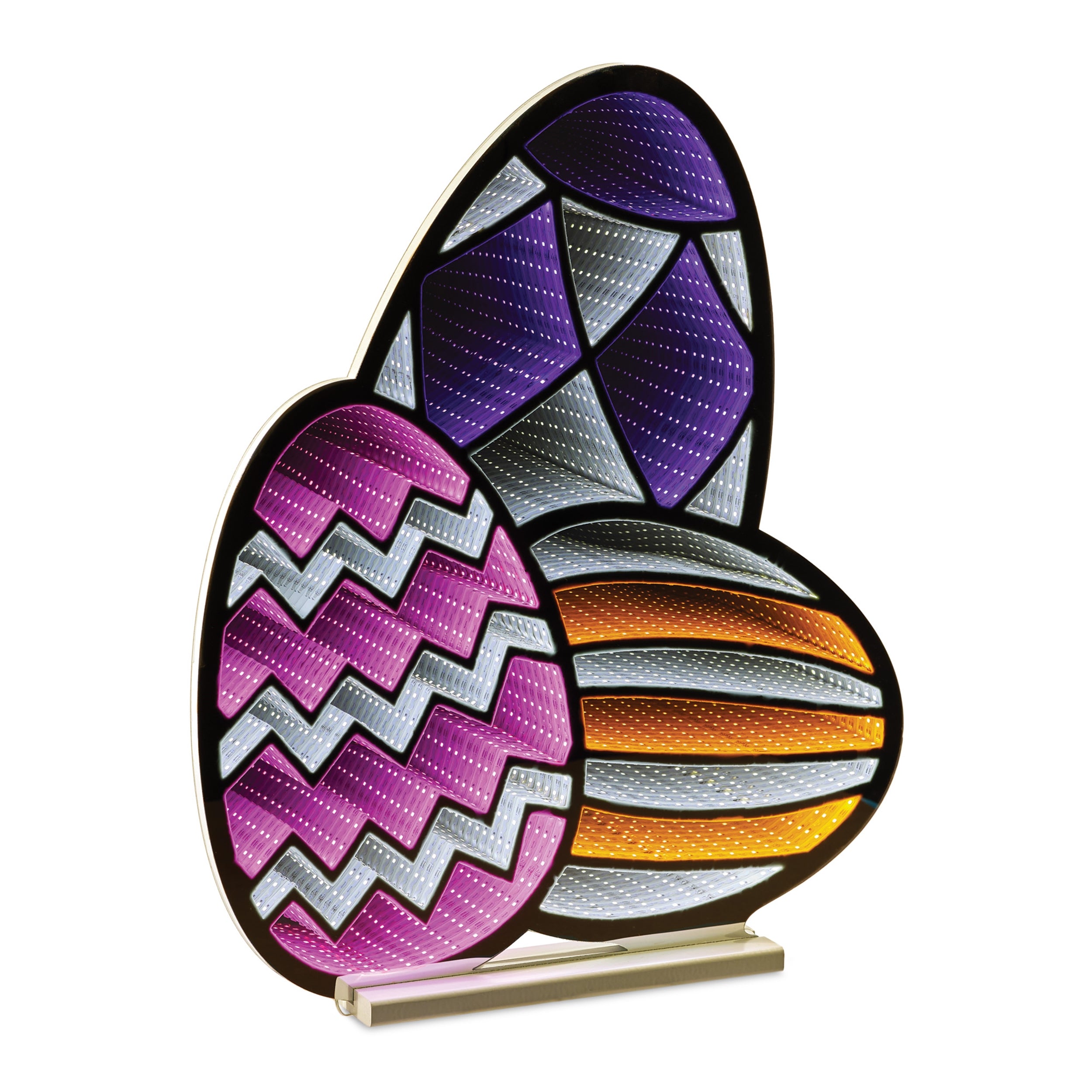 Easter Egg x3 Infinity Light 23.5”H Acrylic UL Plug