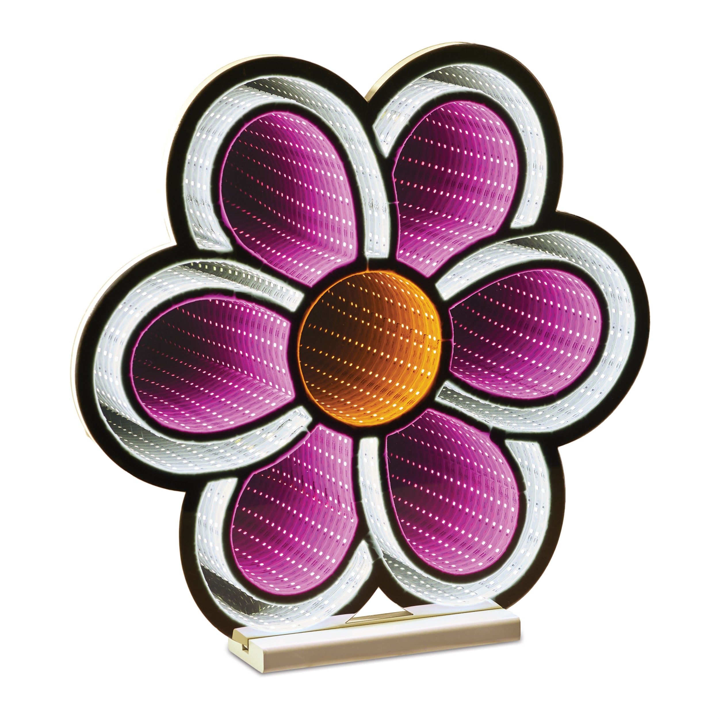 Flower Infinity Light 17”H Acrylic UL Plug