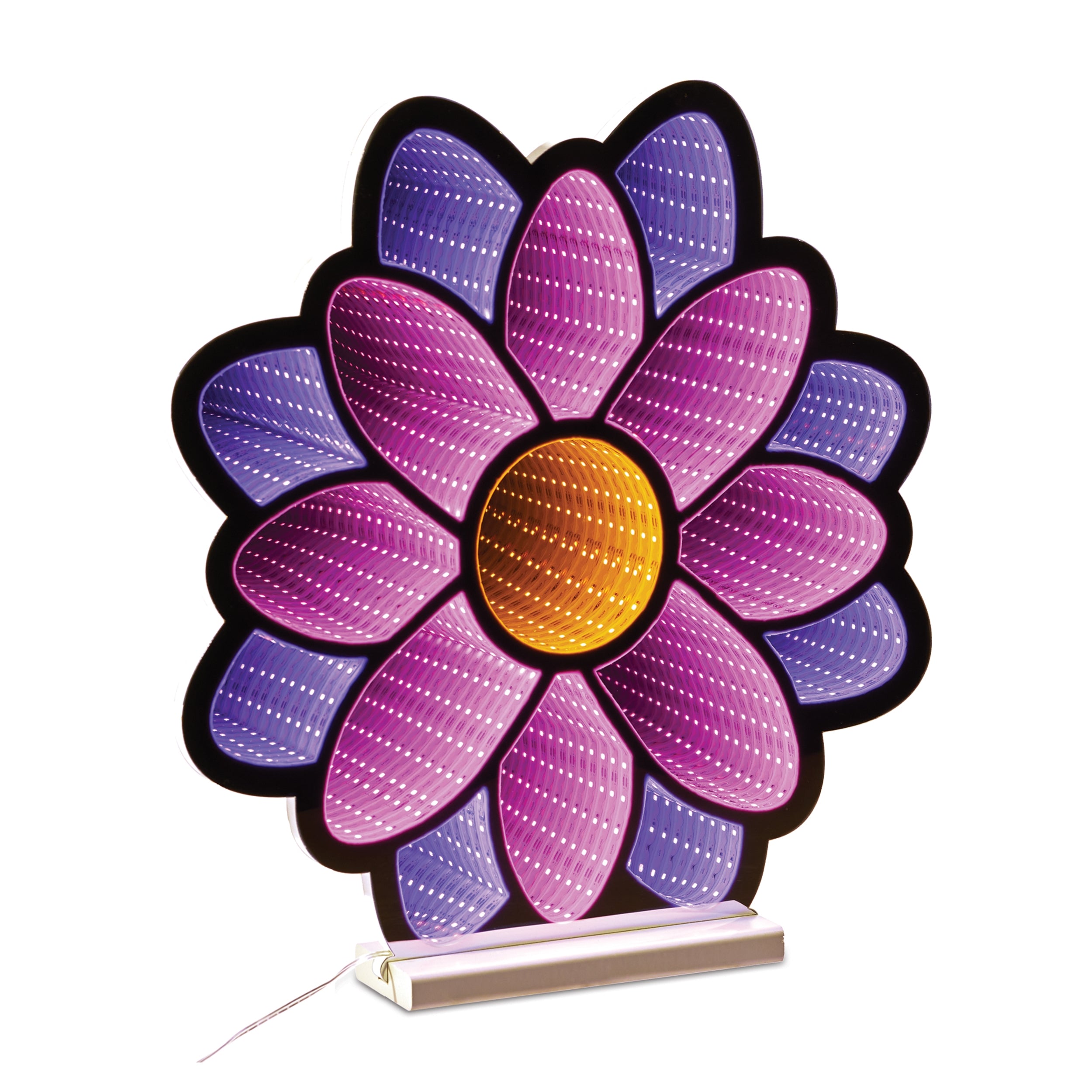 Flower Infinity Light 16.5”H Acrylic UL Plug