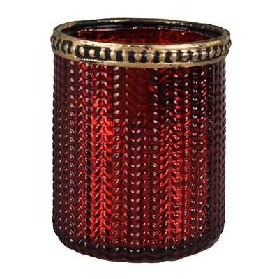 Stras Tealight Holder, Red
