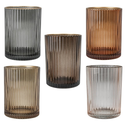 Glass Votives, Earthen Tones, Set/5