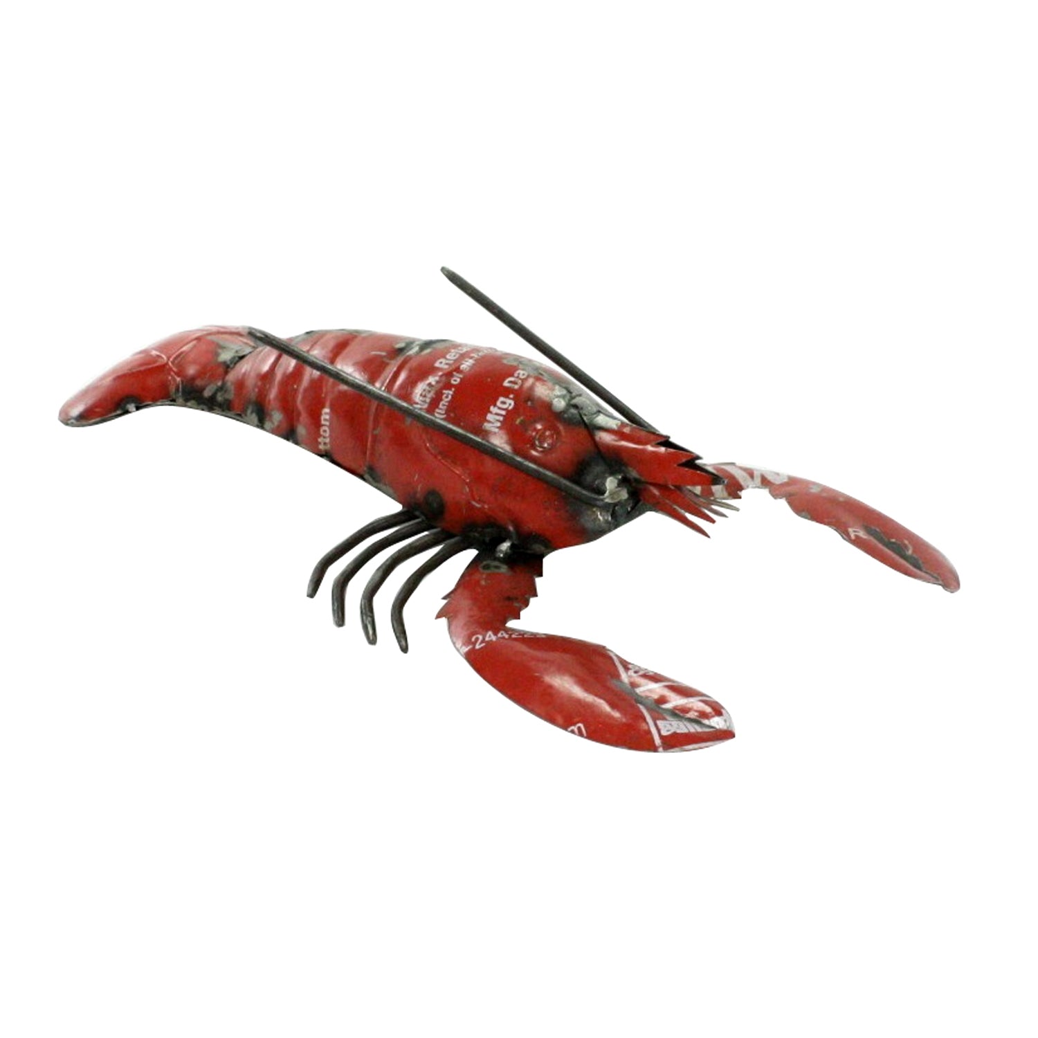 Reclaimed Metal Lobster - Red