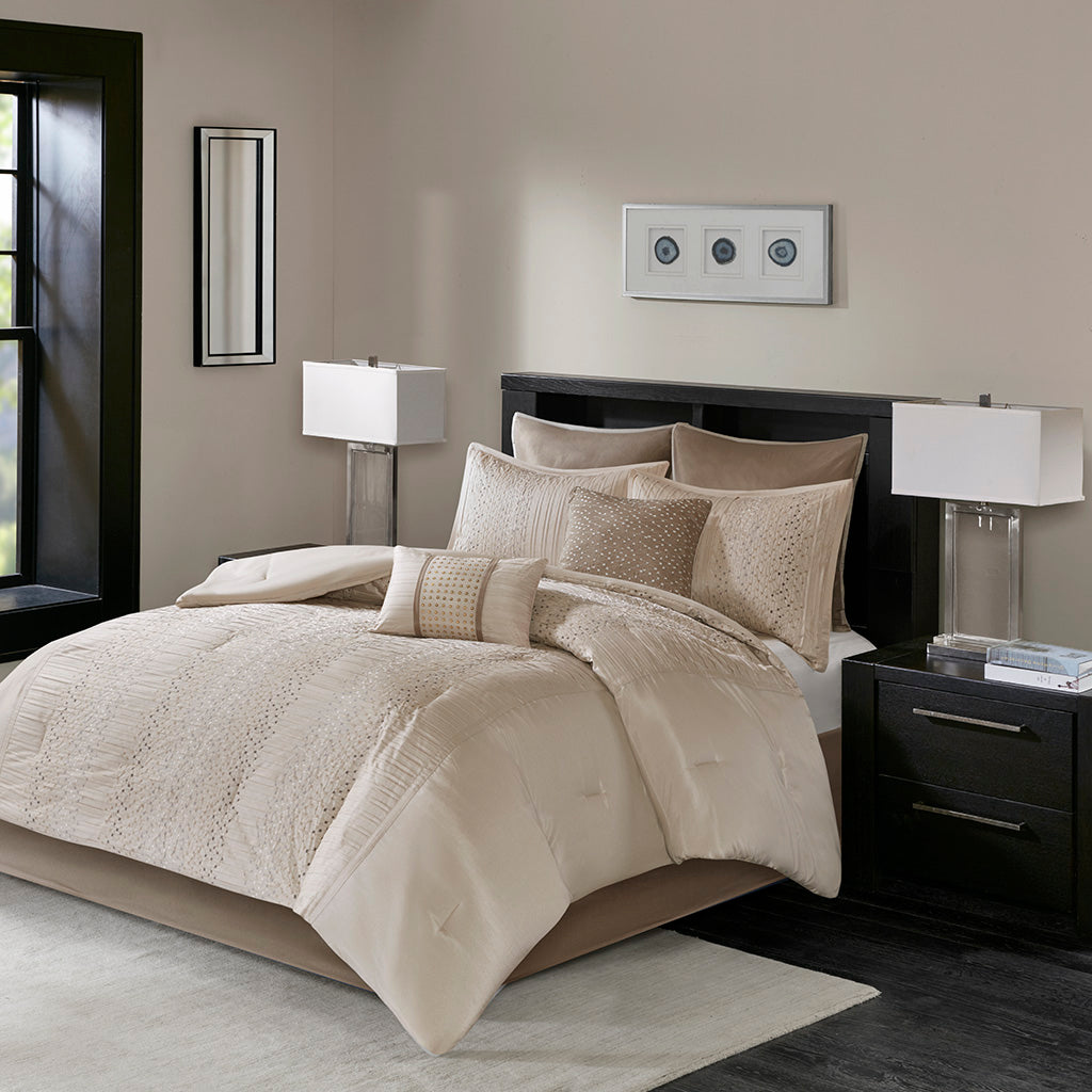 Camelia 8 Piece Cotton Comforter Set
