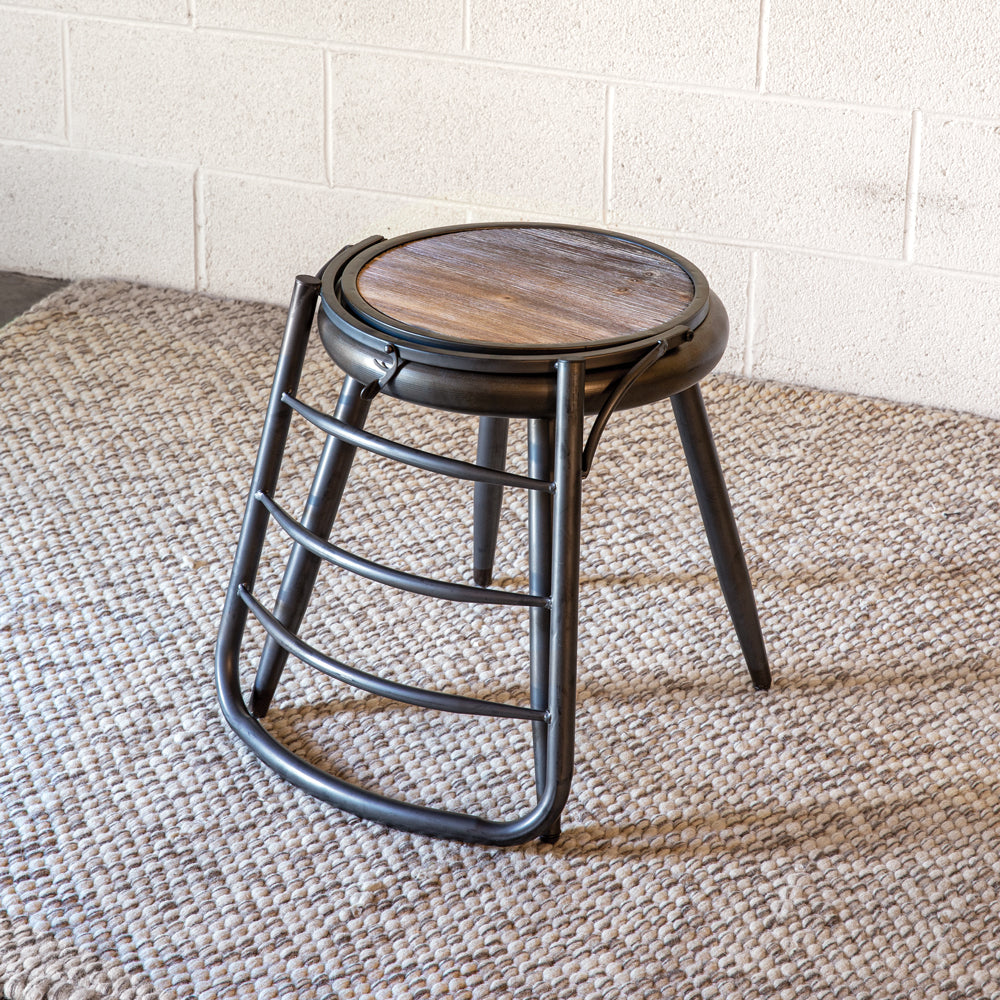 Industrial Style Wood and Metal Desk with Chair