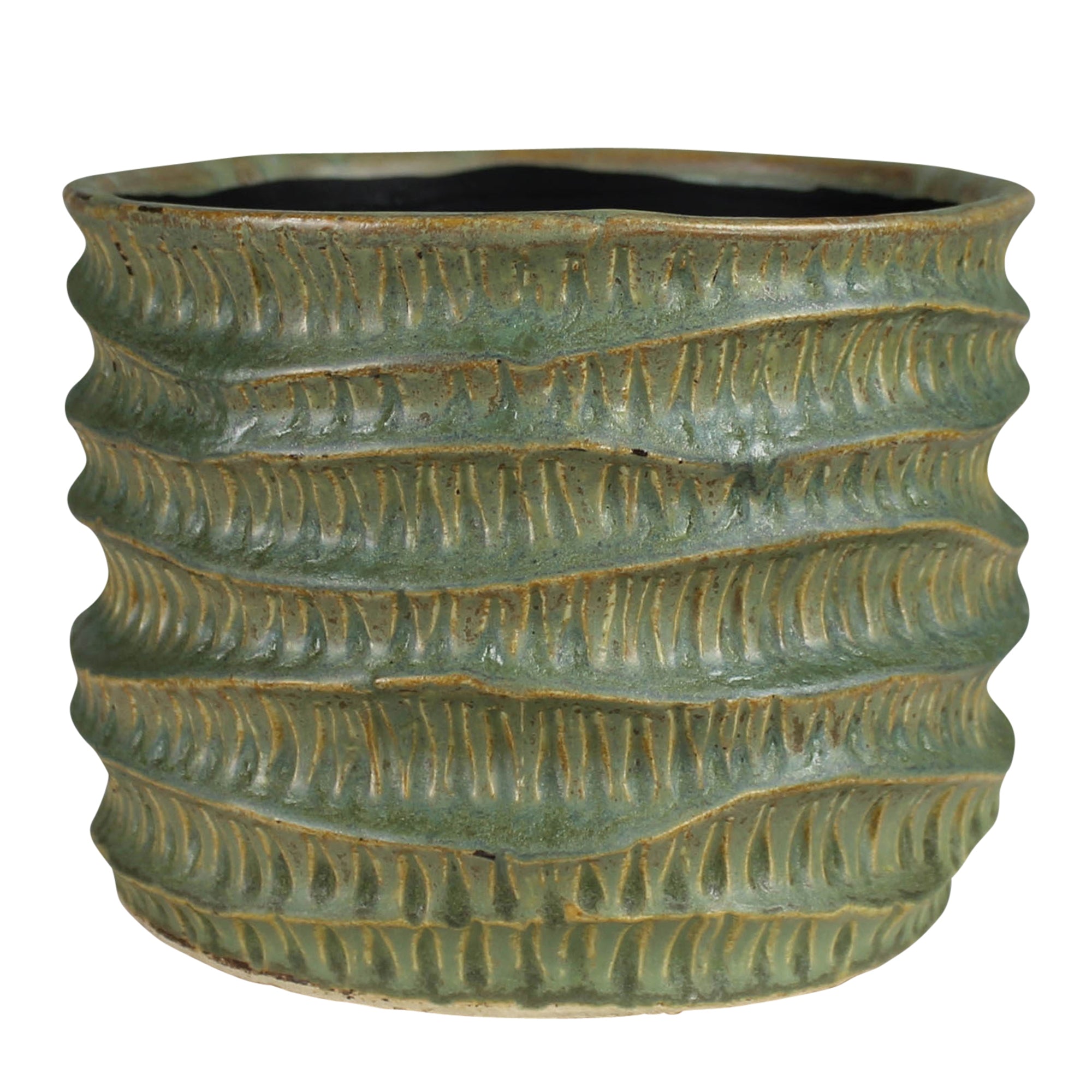 Textured Cachepot - 6”, Ceramic