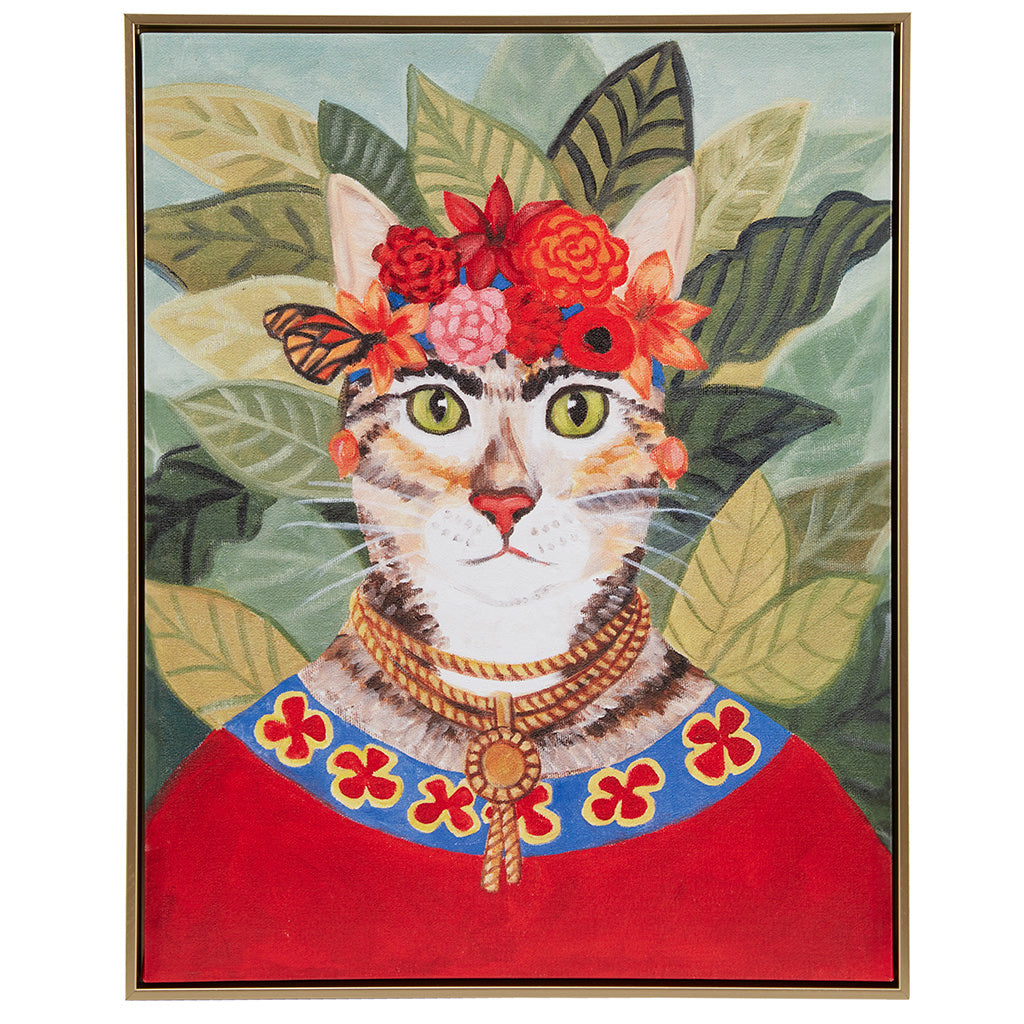 Pet Portrait Bridger Kitty Framed Canvas Wall Art