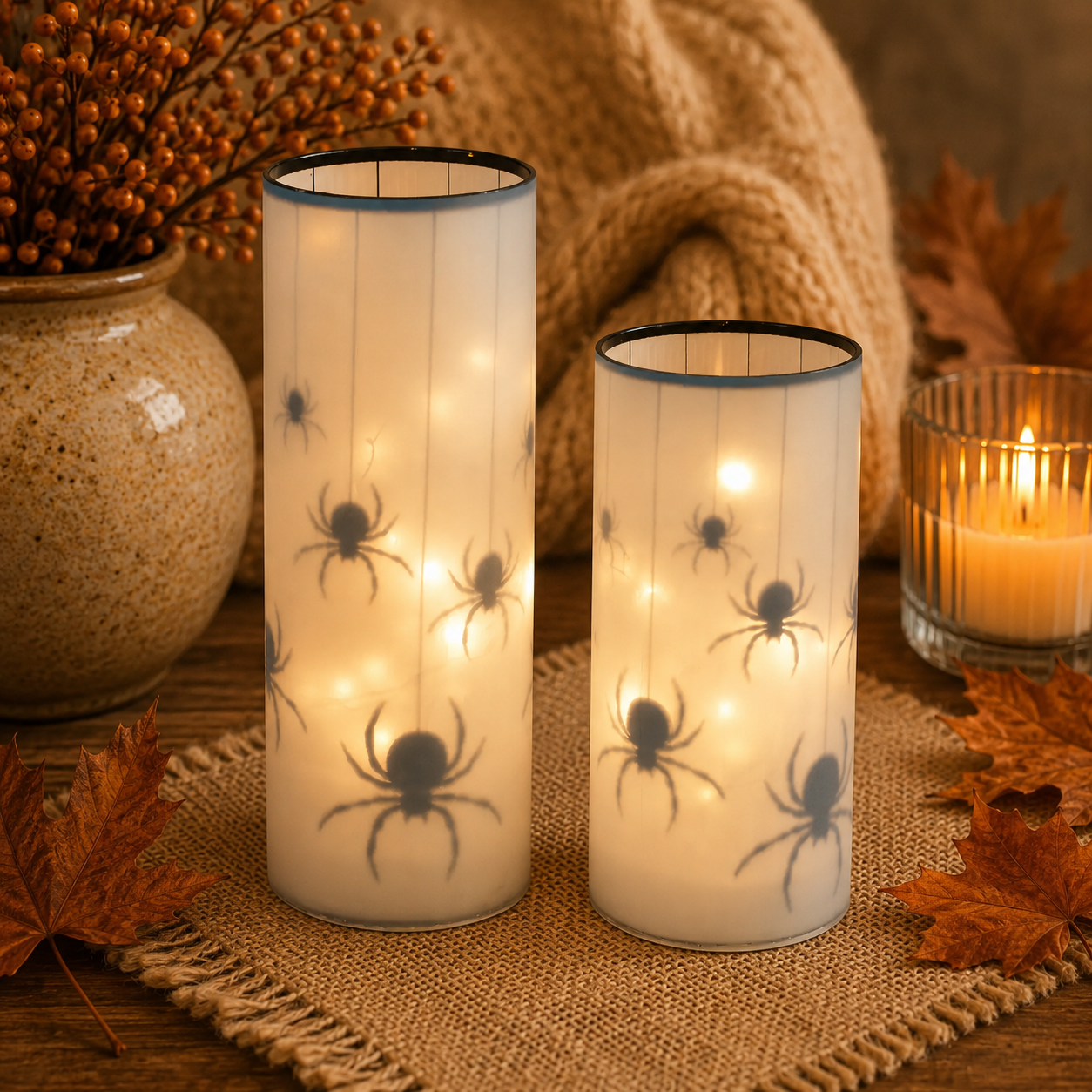 Spider Glow Luminary Set (S/2)