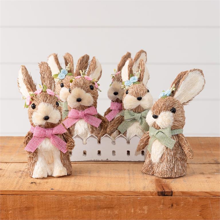 Crate - Straw Bunnies With Bow
