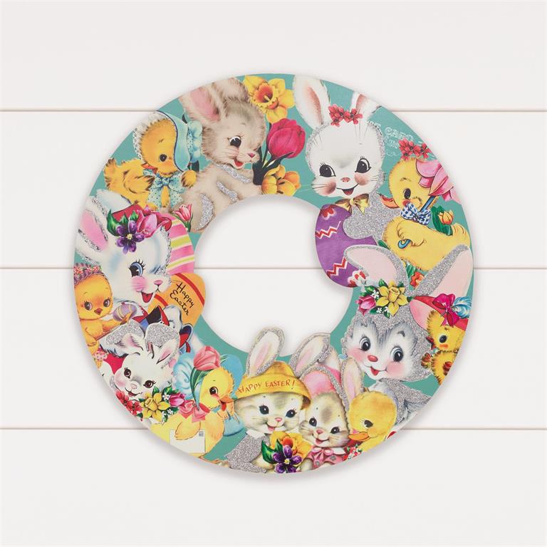 Vintage Easter Wreath Cutout