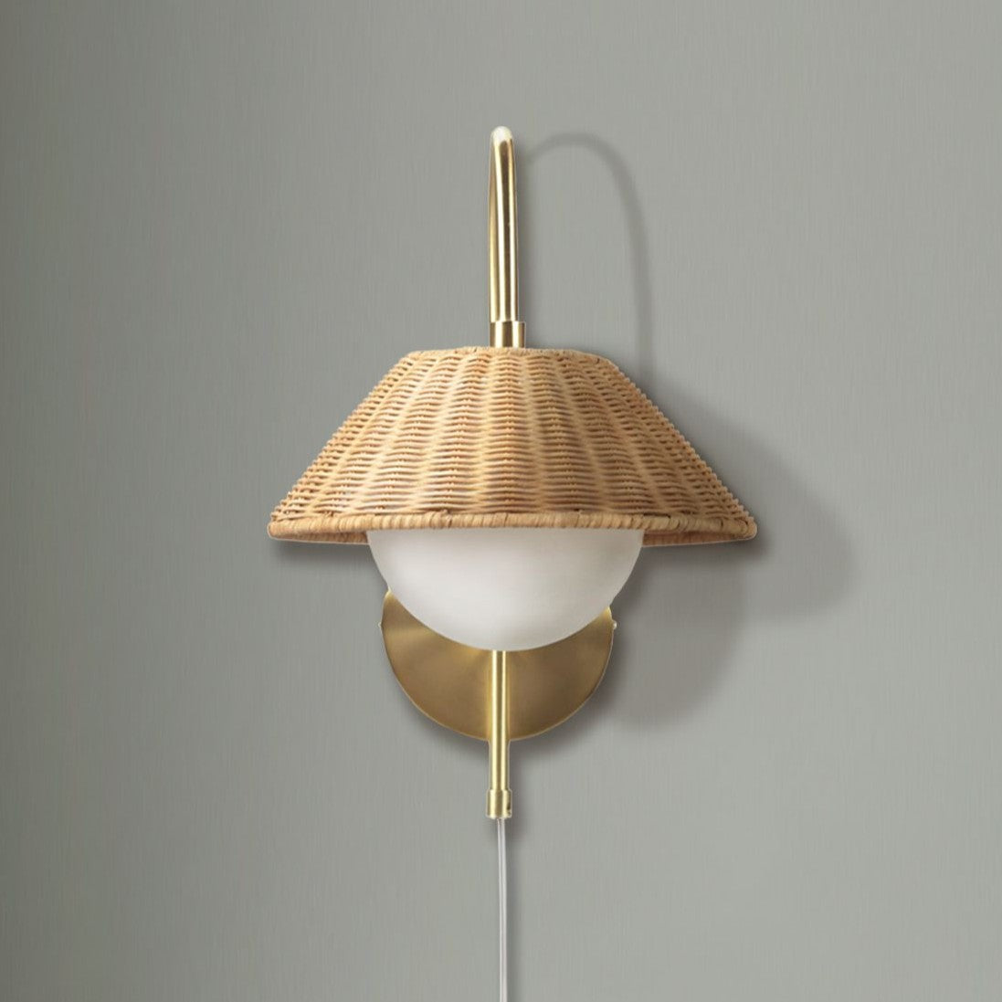 Laguna White Ceramic Wall Sconce with Adjustable Swing Arm