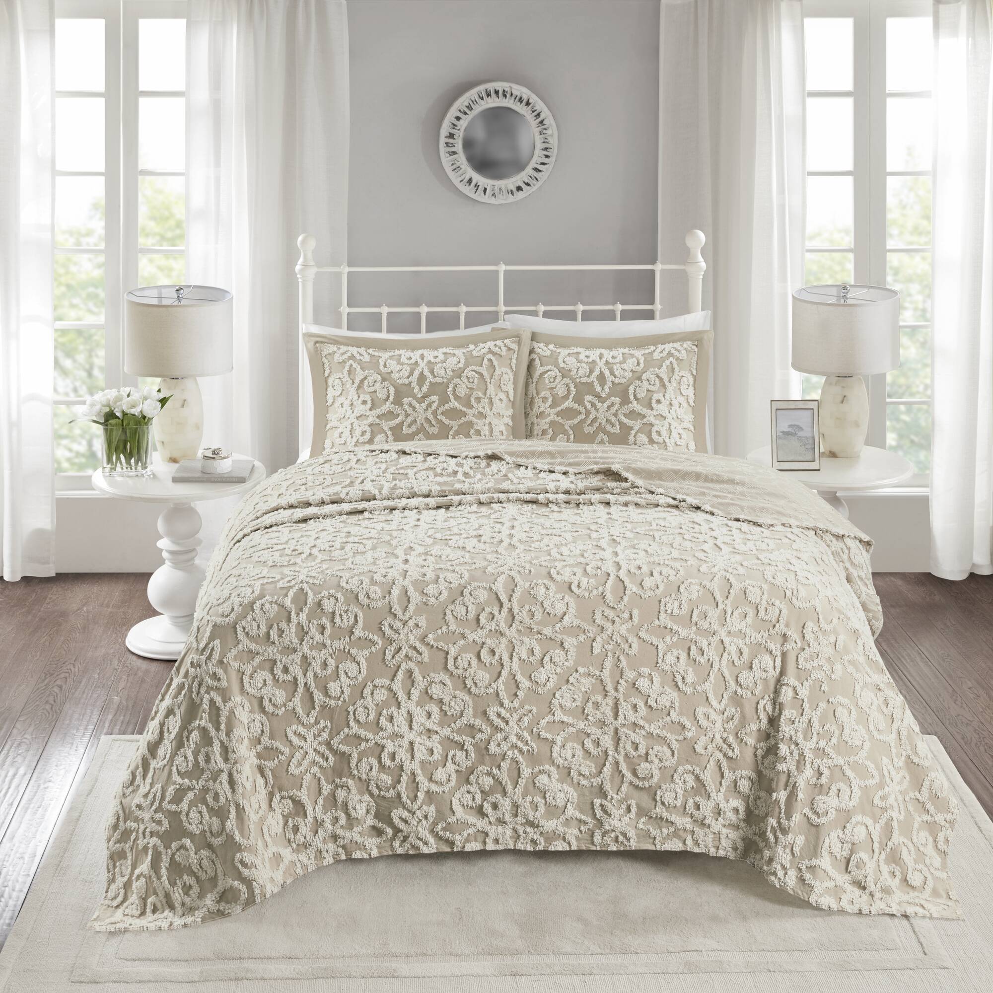 Sabrina 3 piece Tufted Cotton  bedspread  set