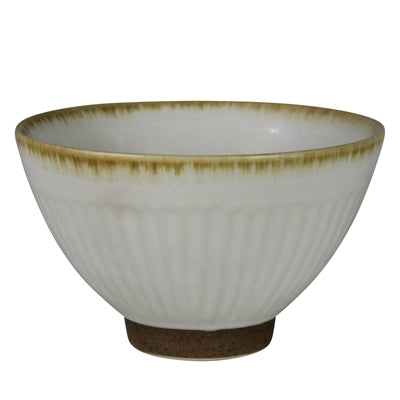 Ribbed Bowl, White